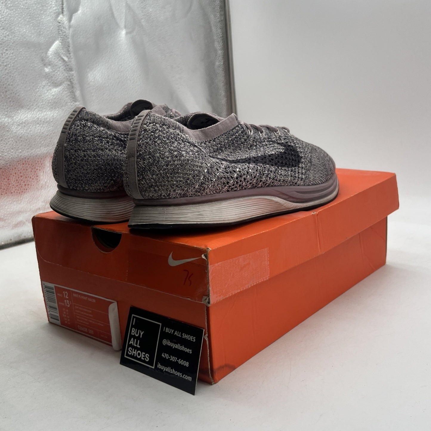Size 12 - Nike Flyknit Racer Lavender (526628-500)