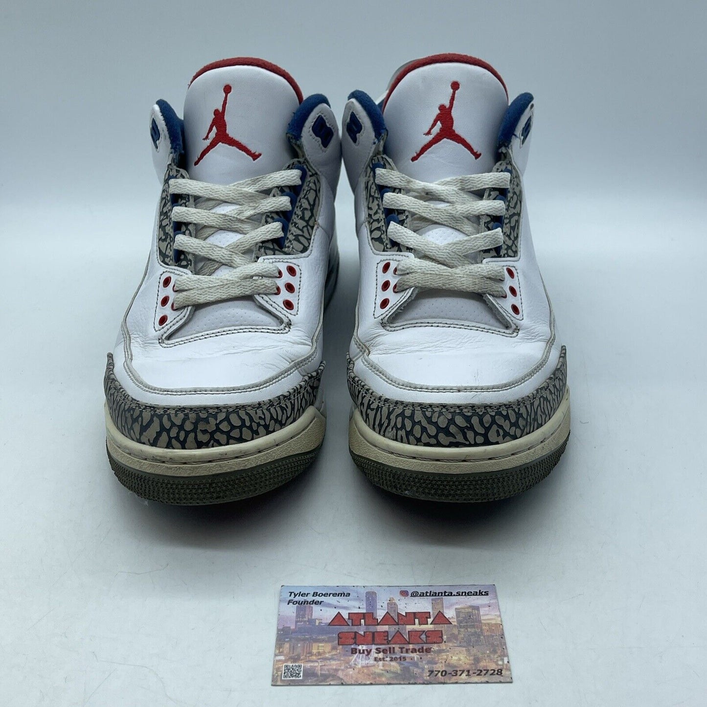 Size 10.5 - Jordan 3 Retro OG Mid True Blue White Leather Grey Suede (854262-106