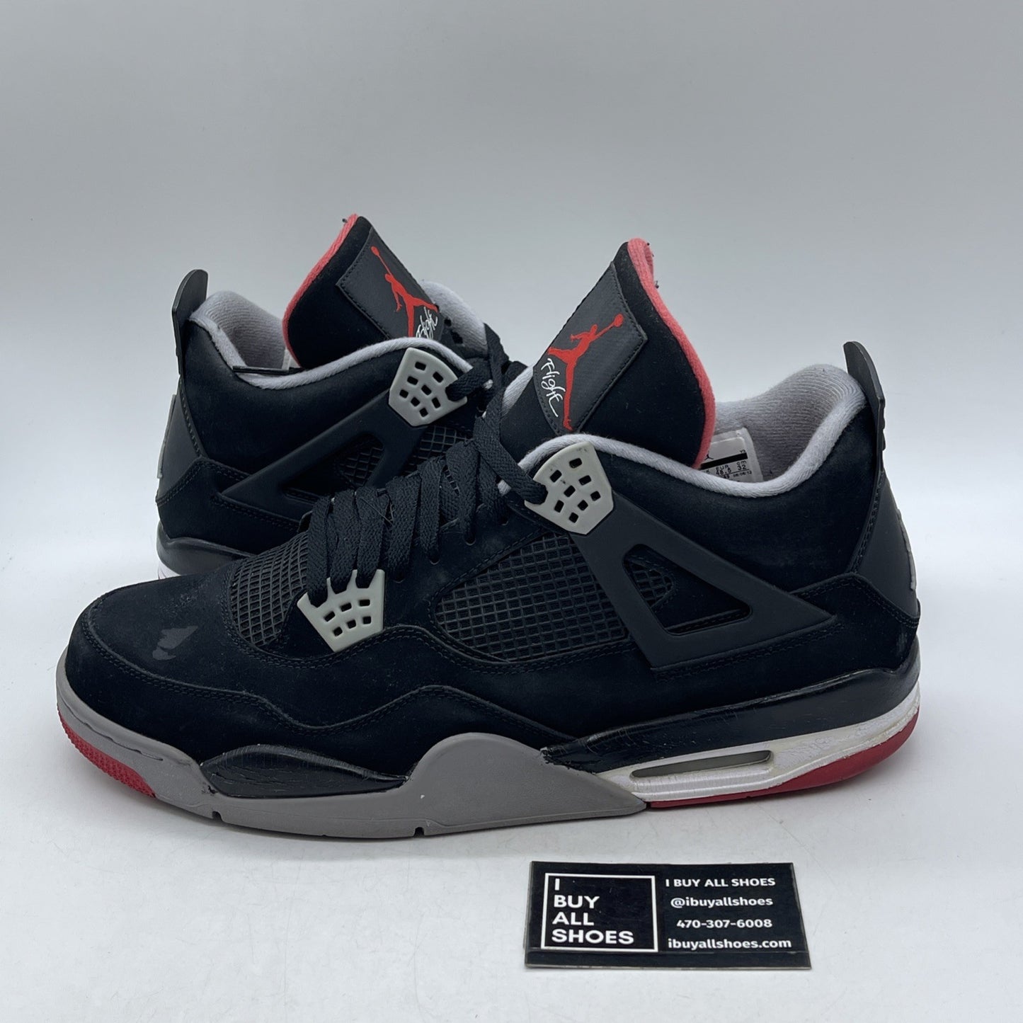 Size 14 - Air Jordan 4 Retro bred release 2012 (308497-089)