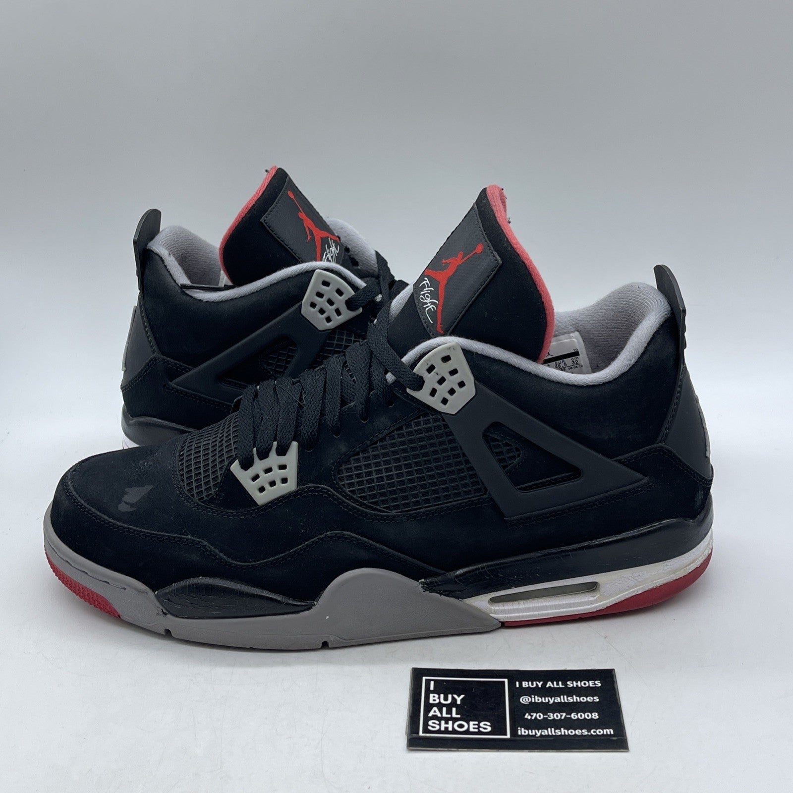 Size 14 - Air Jordan 4 Retro bred release 2012 (308497-089)