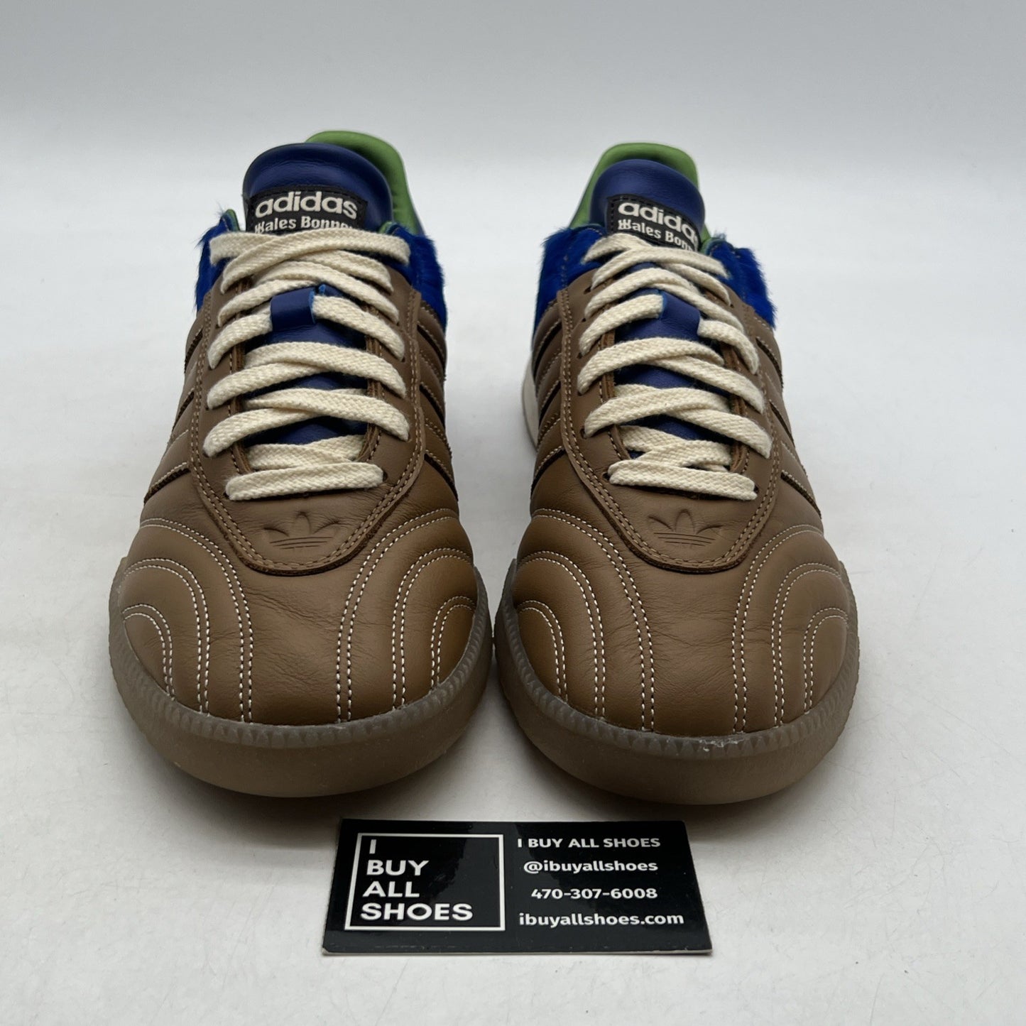 Size 12 - adidas Wales Bonner x Samba Millennium Nappa Pack - Brown Royal Blue