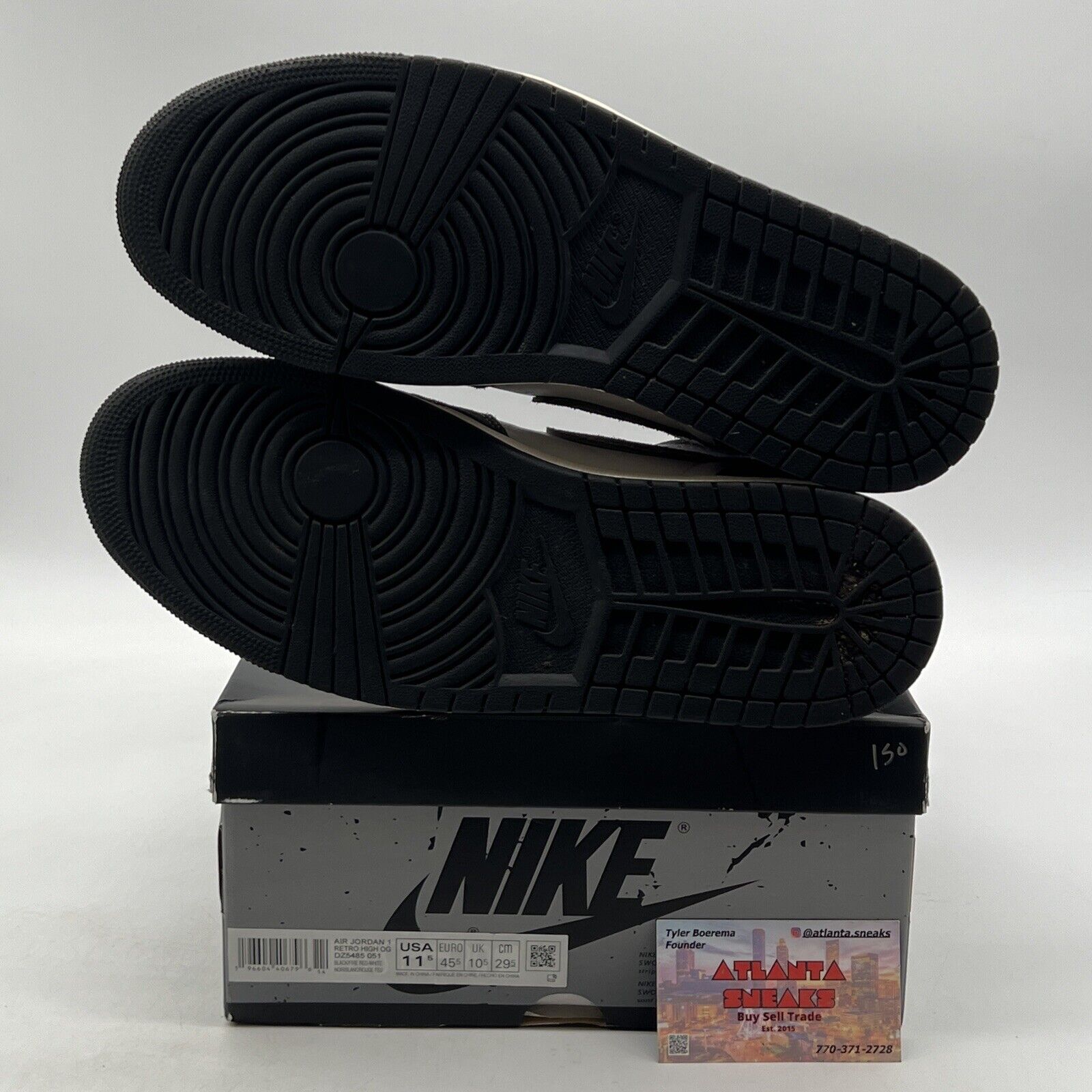 Size 11.5 - Air Jordan 1 Retro OG High Washed Black (DZ5485-051)