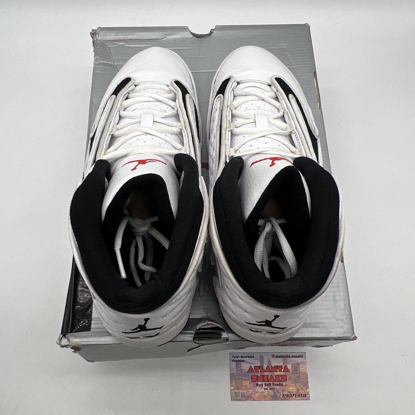 Size 12 - Air Jordan OG Retro 2020 White W White Black Red Leather (133000-106)