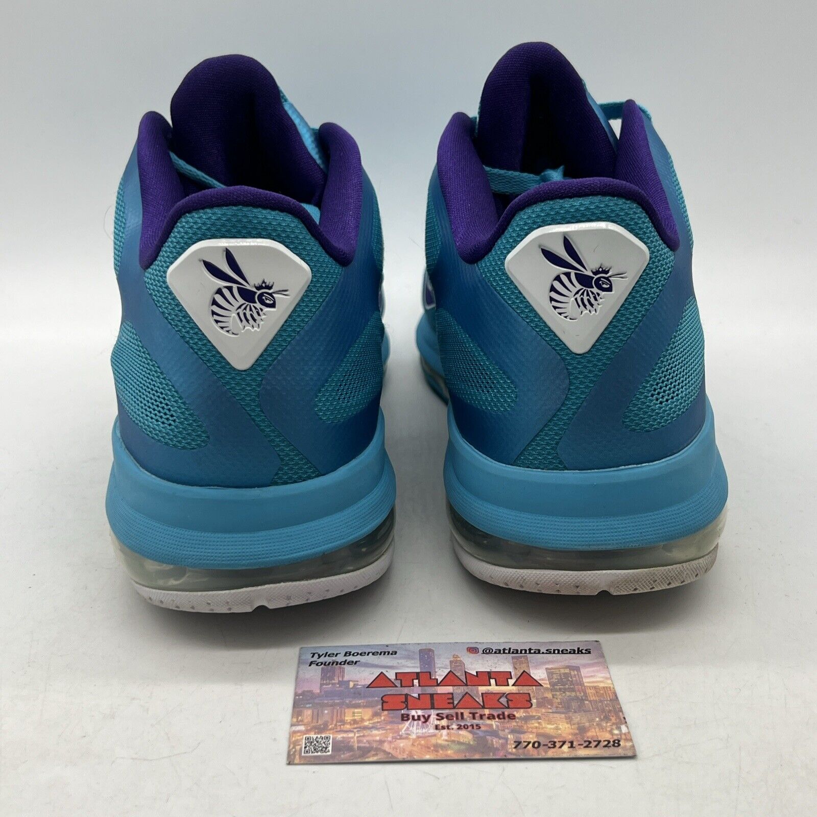 Size 13 - Nike LeBron 9 Low Summit Lake Hornets Purple (510811-400)