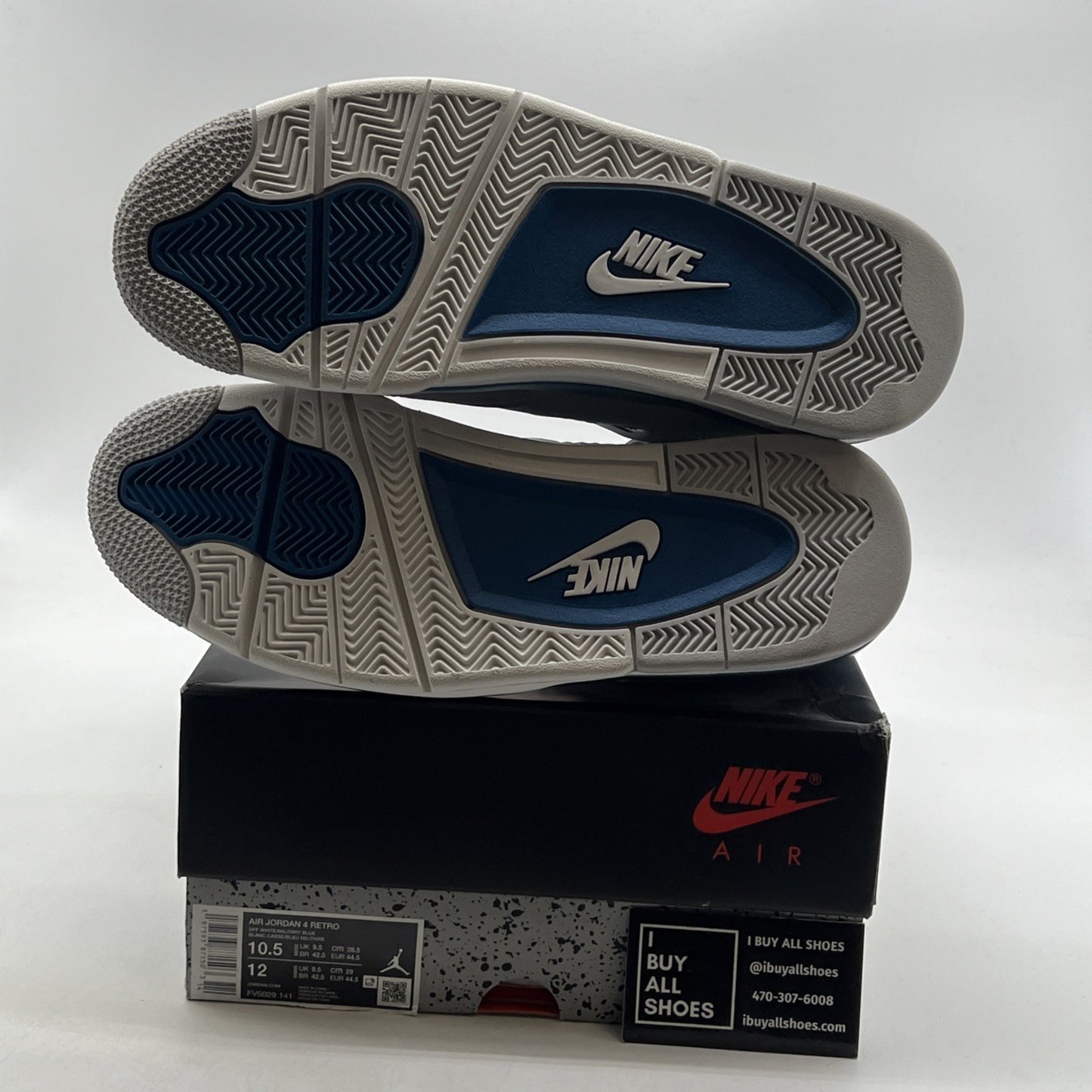 Size 10.5 - Air Jordan 4 Retro 2024 Military Blue (FV5029-141)