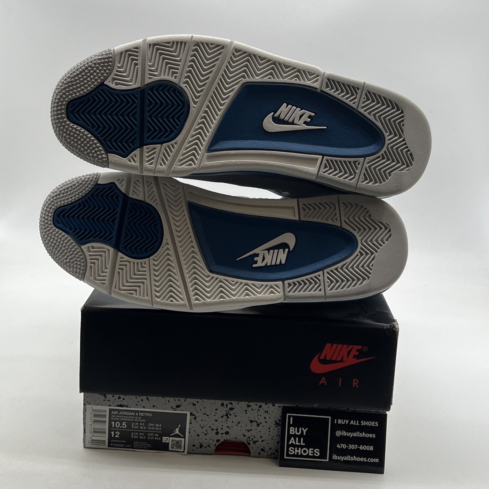 Size 10.5 - Air Jordan 4 Retro 2024 Military Blue (FV5029-141)