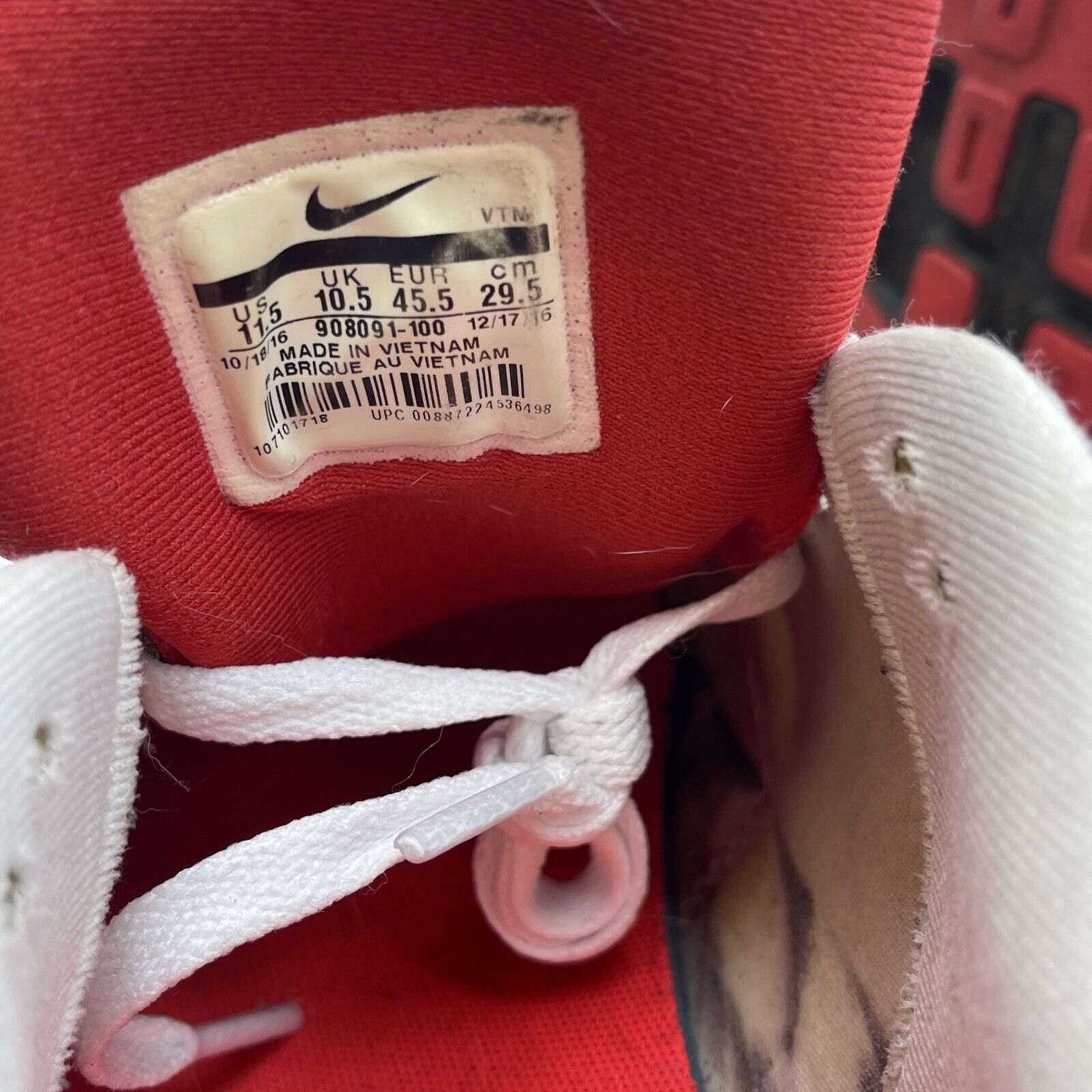 Size 11 - Nike Air Max 1 Ultra 2.0 Air Max Day Red White Grey (908091-100)