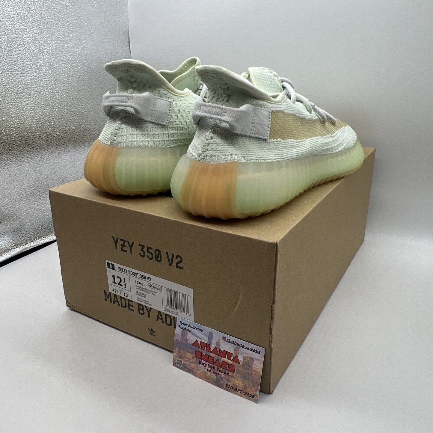 Size 12.5 - adidas Yeezy Boost 350 V2 Low Hyperspace Brand New Og All