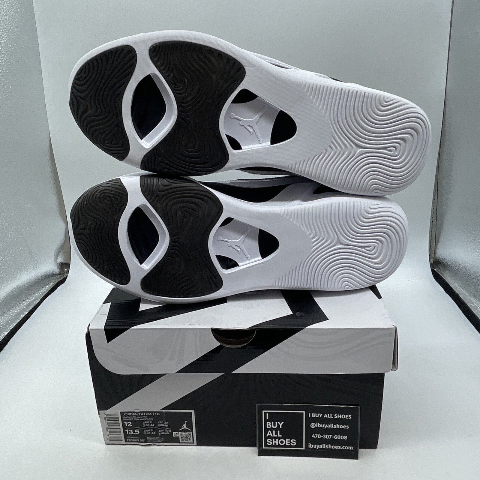 Size 12 - Air Jordan Tatum 1 TB Black White (FB2863-001)