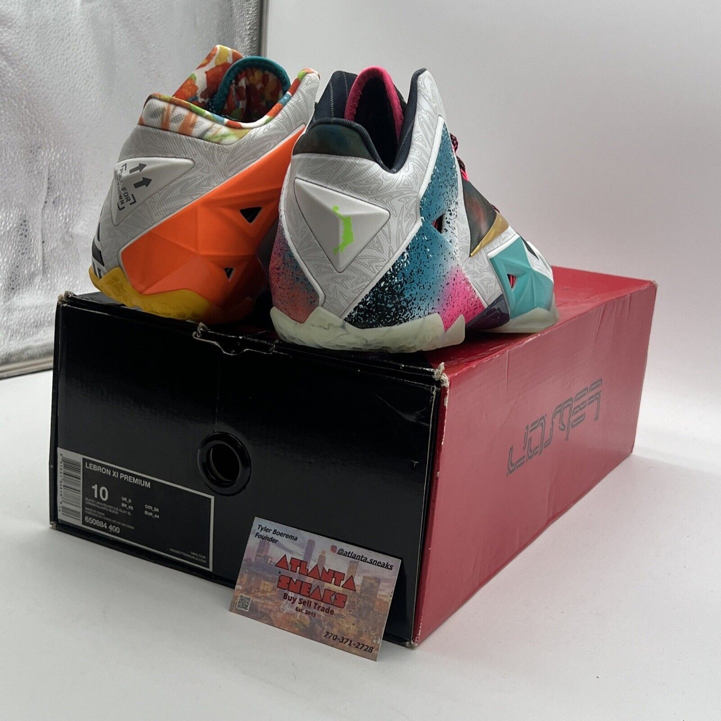 Size 10 - Nike LeBron 11 Premium What The LeBron (650884-400)