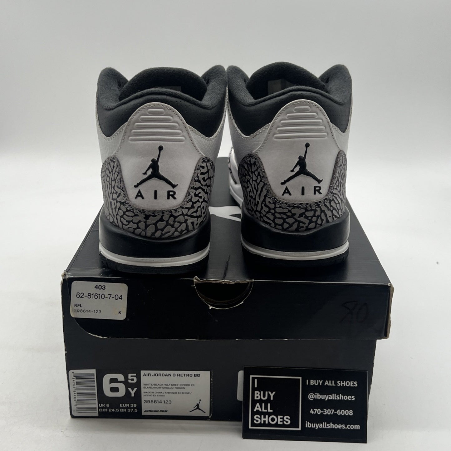 Size 6.5Y - Air Jordan 3 Retro BG Infrared 23 Boy’s (398614-123)