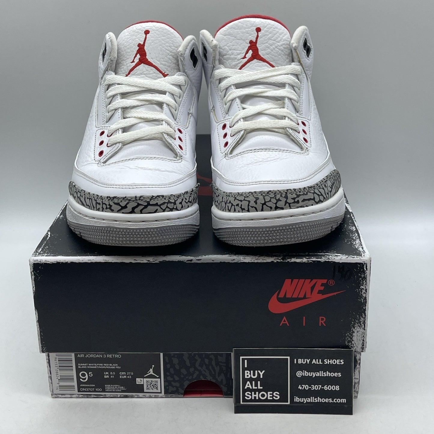 Size 9.5 - Air Jordan 3 Retro Mid White Cement Reimagined (DN3707-100)