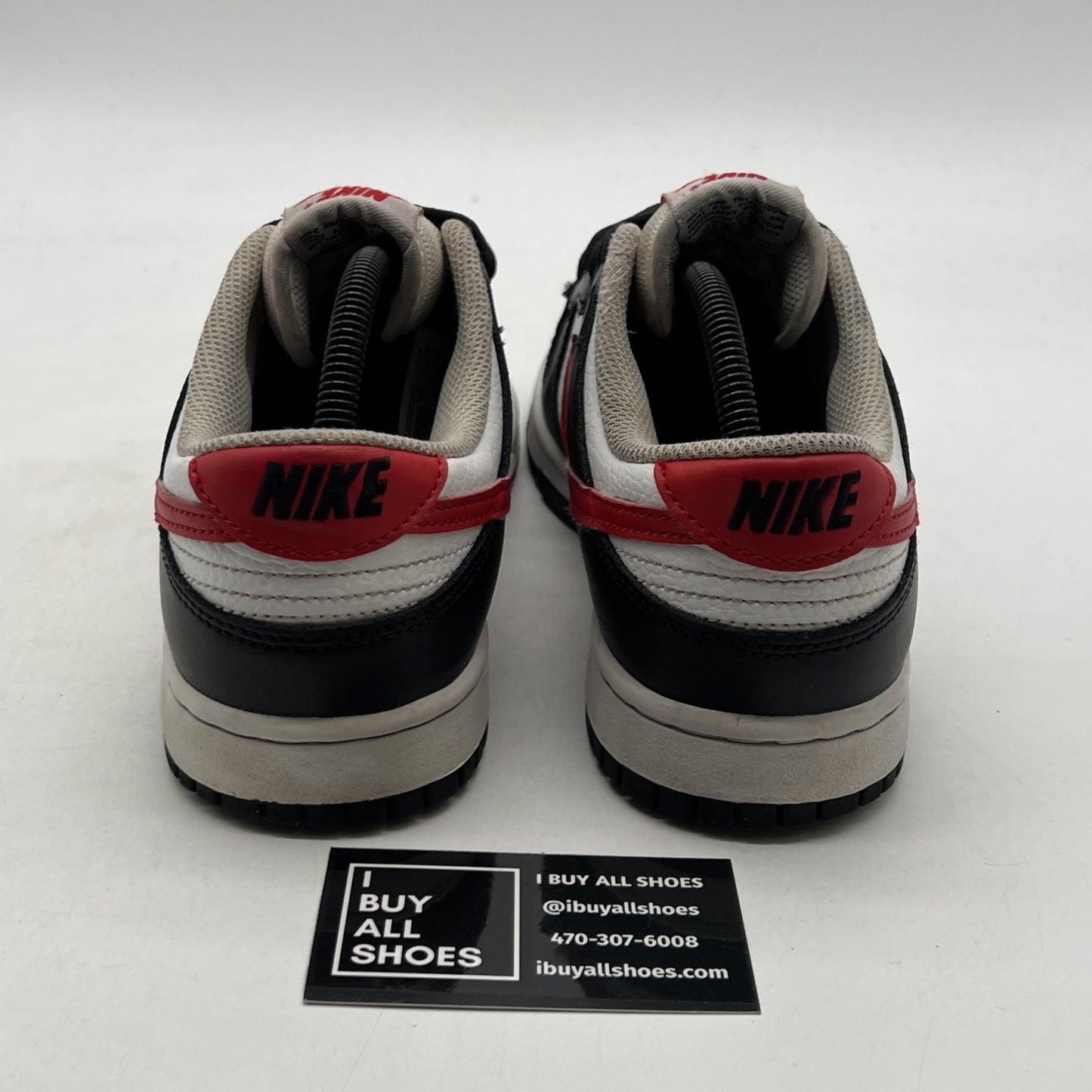 Size 8.5 - Nike Dunk Low Black White Red (FB3354-001)