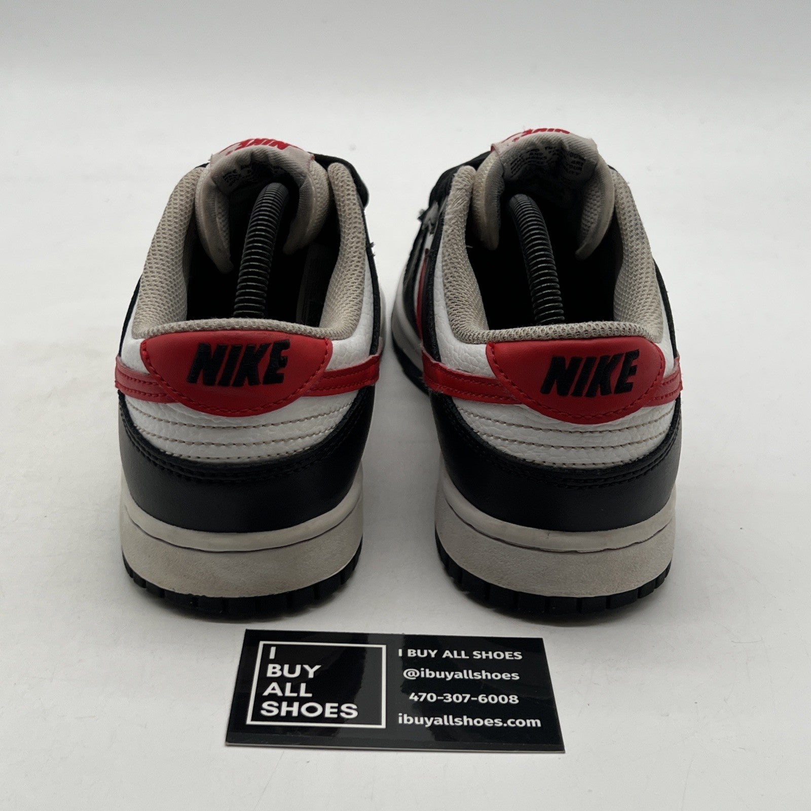 Size 8.5 - Nike Dunk Low Black White Red (FB3354-001)