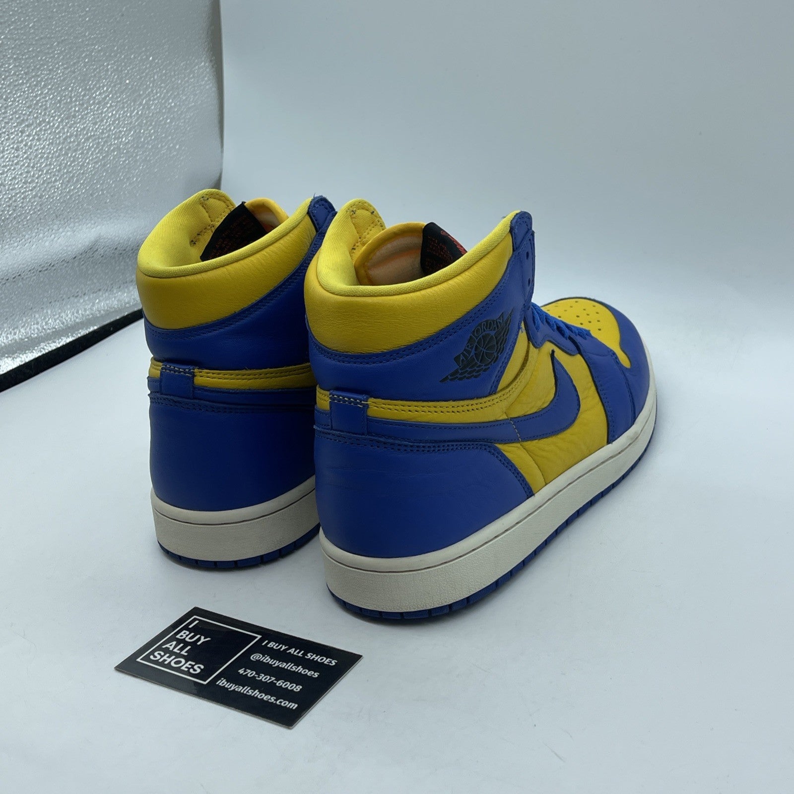 Size 11W - Air Jordan 1 Retro OG High Reverse Laney Yellow Blue (FD2596-700):