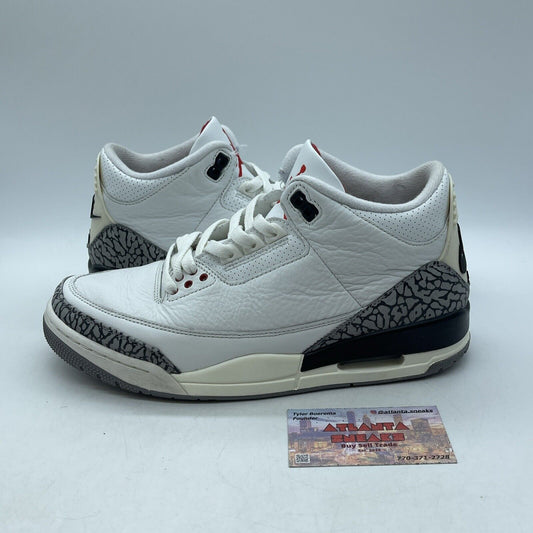 Size 8.5 - Jordan 3 Retro Mid White Cement Reimagined Suede Leather (DN3707-100)