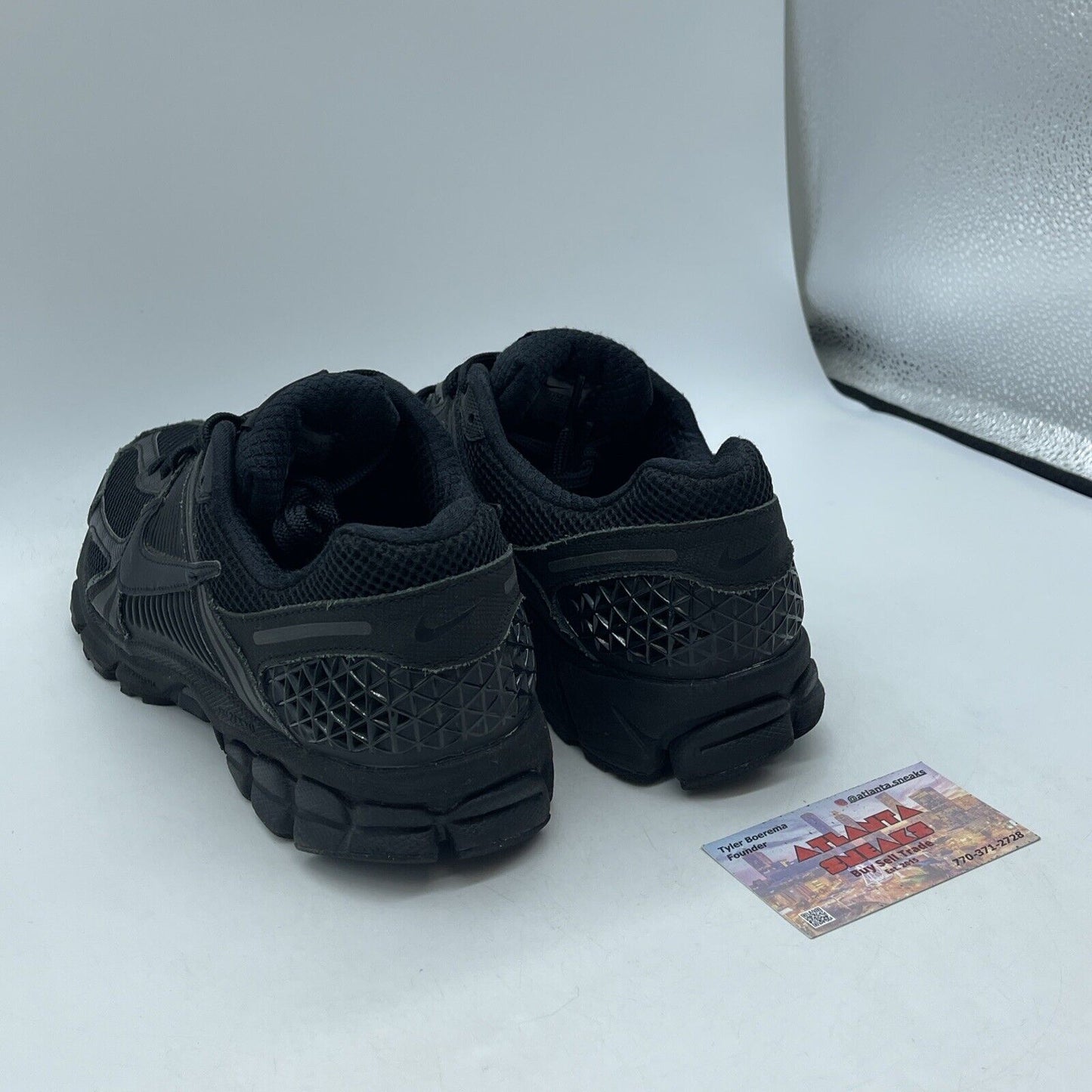 Size 8.5 - Nike Air Zoom Vomero 5 Triple Black Suede Leather (BV1358-003)