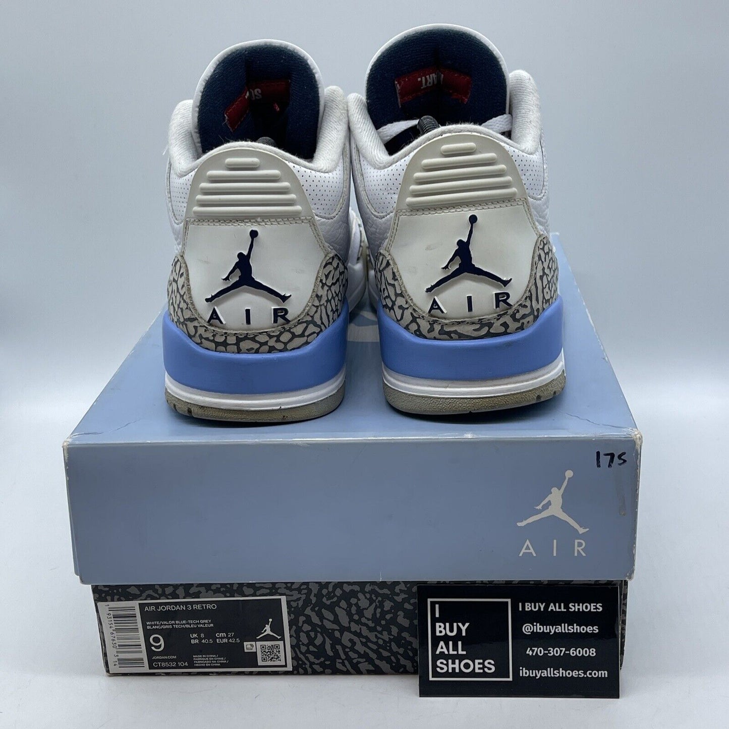 Size 9 - Jordan 3 Retro Mid UNC