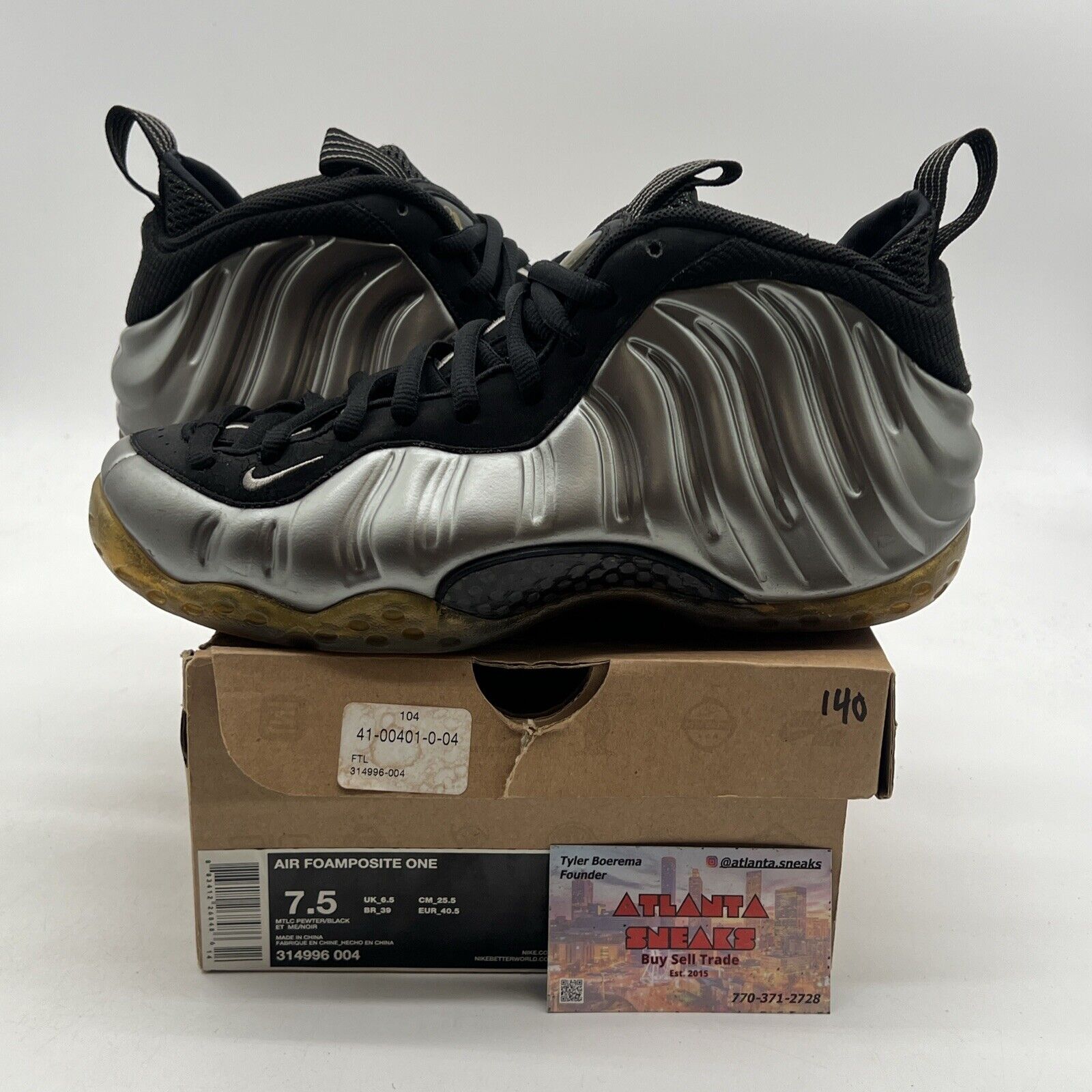 Size 7.5 - Nike Air Foamposite One Pewter (314996-004)