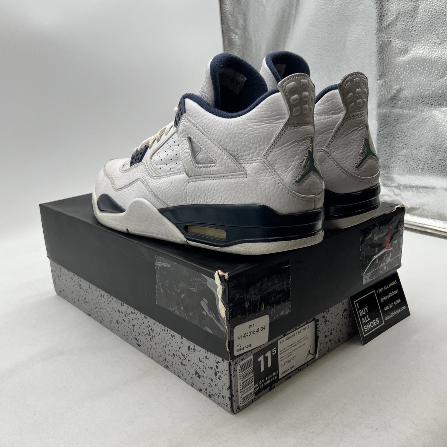 Size 11.5 - Air Jordan 4 Retro LS Columbia (314254-107)