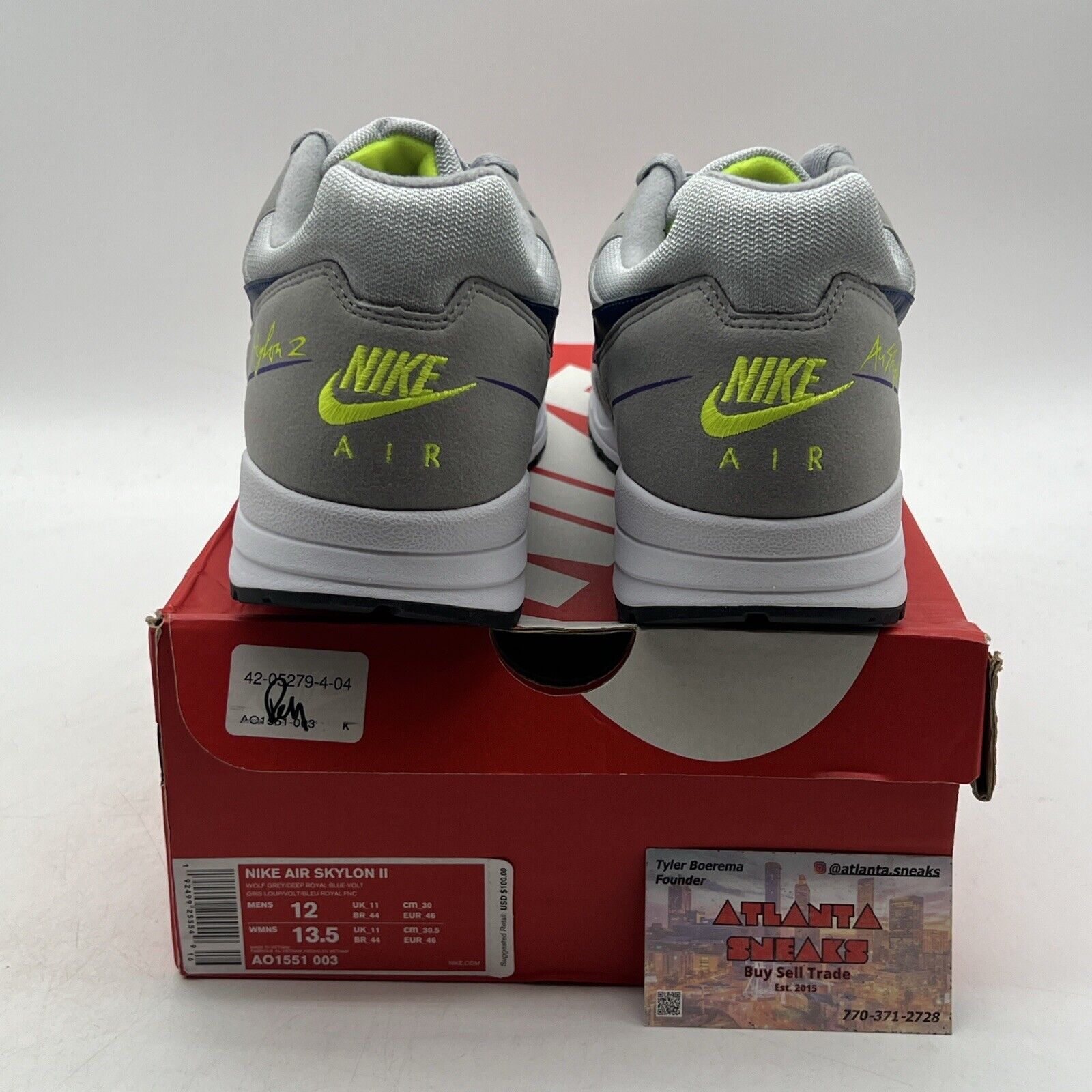 Size 12 - Nike Air Skylon 2 Grey Volt Grape (AO1551-003)