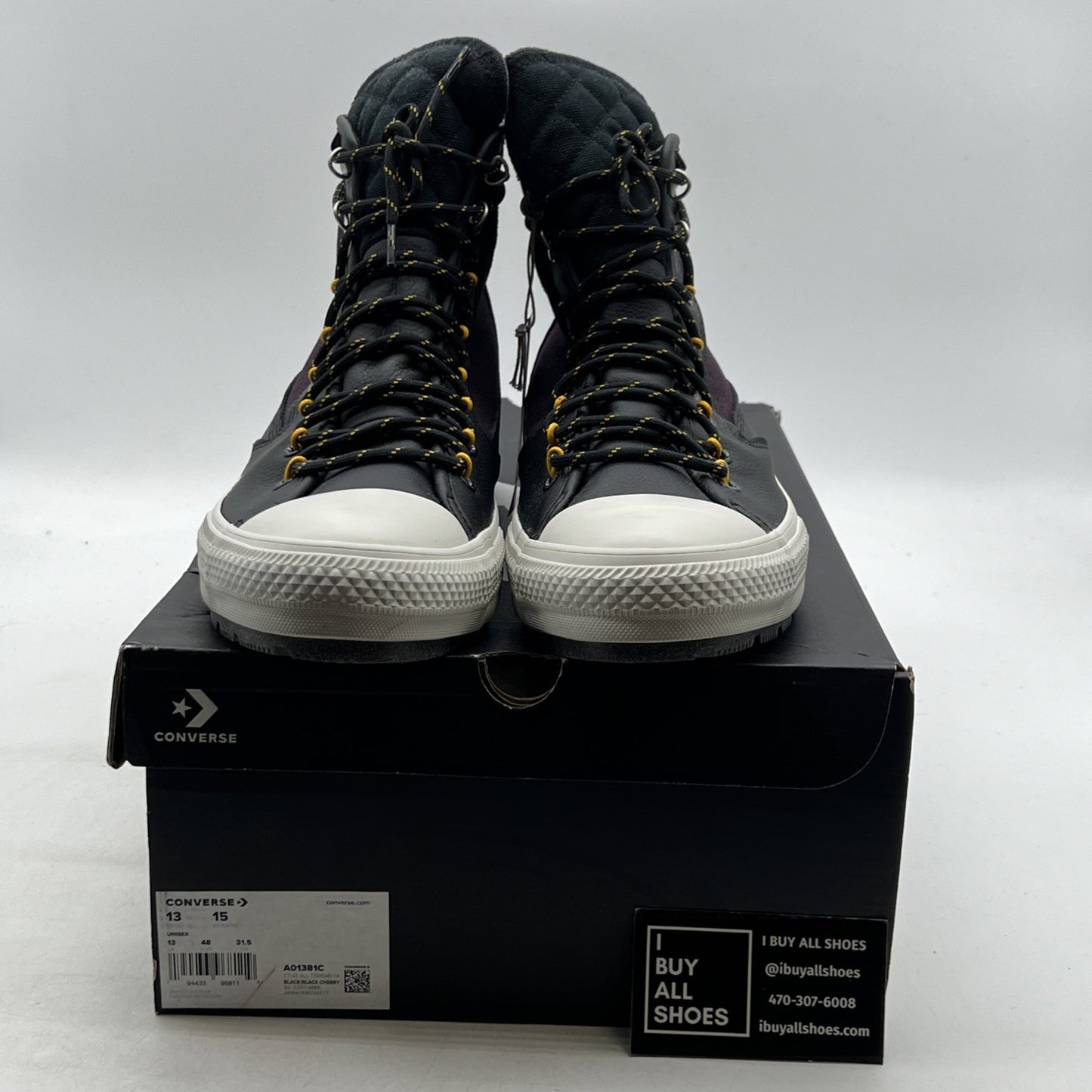 Size 15W - Converse Chuck Taylor All Star All Terrain HI Black/Maroon (A01381C)