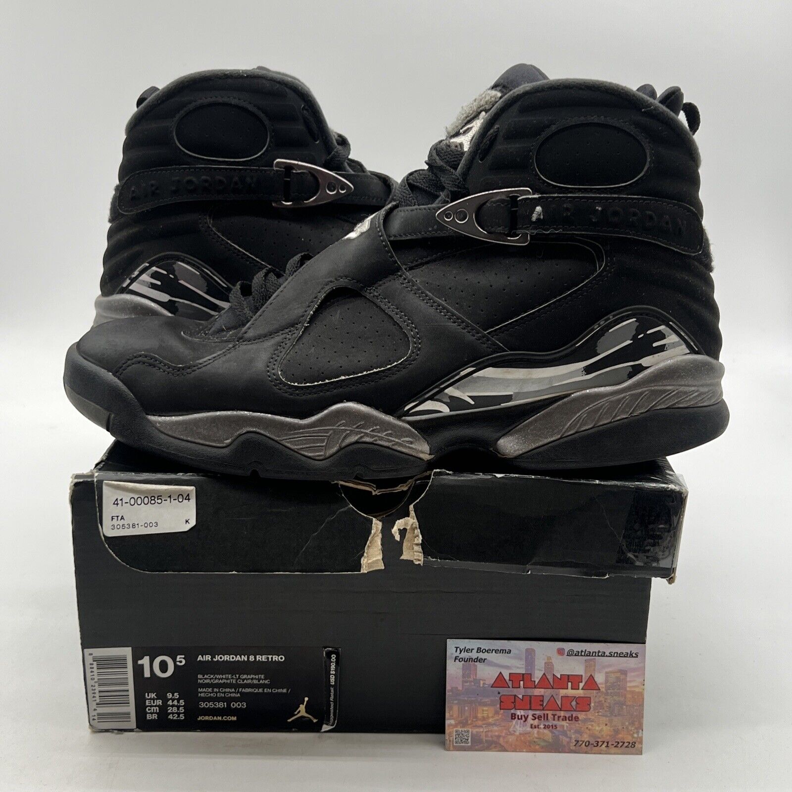 Size 10.5 - Air Jordan 8 Retro 2015 Chrome (305381-003)