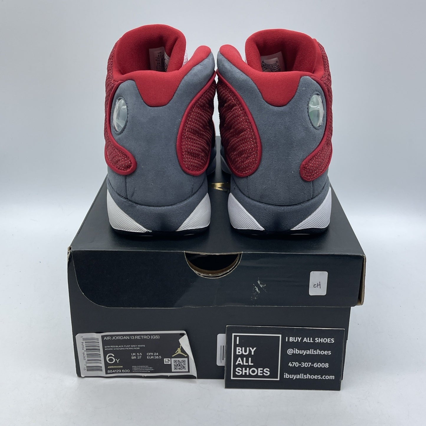 Size 6Y - Jordan 13 Gym Red Flint Grey White Suede Leather  (DJ5982600)