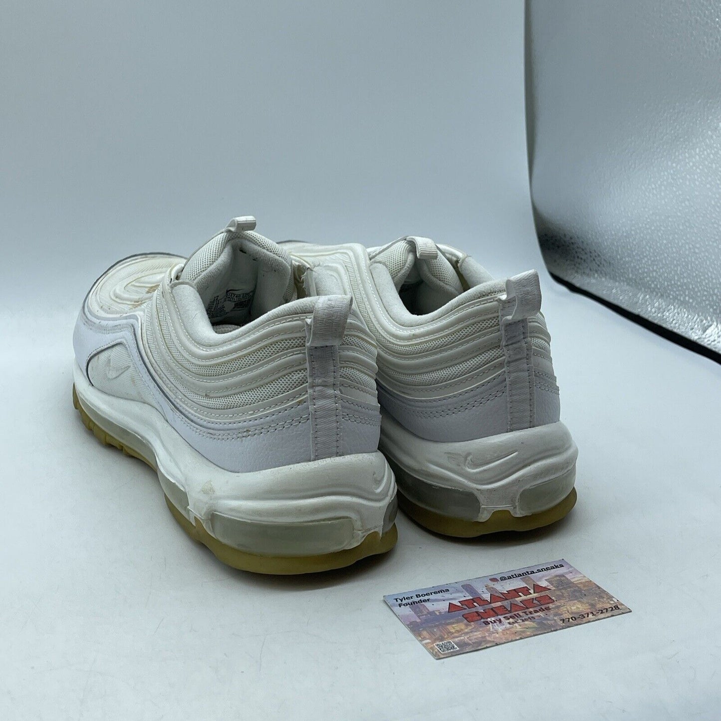 Size 14 - Nike Air Max 97 White Gum Brown Suede Leather (DJ2740-100)