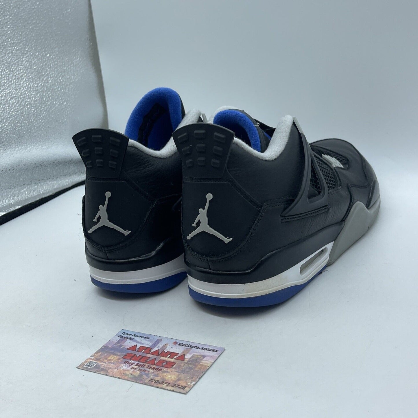 Size 11.5 - Jordan 4 Retro Motorsports Alternate 2017 Black Blue (308497-006)