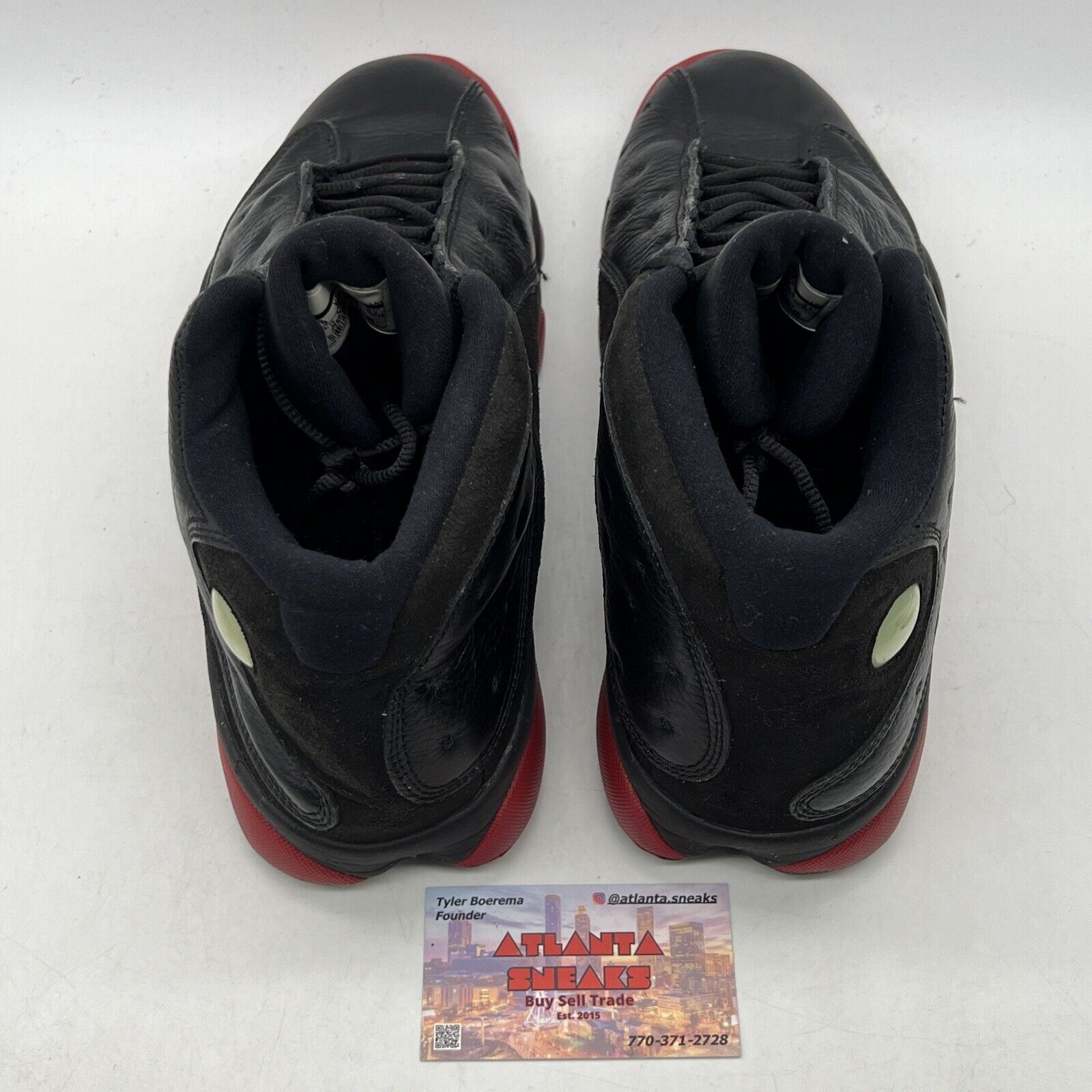 Size 13 - Air Jordan 13 Retro Dirty Bred Black Red Leather (414571-003)