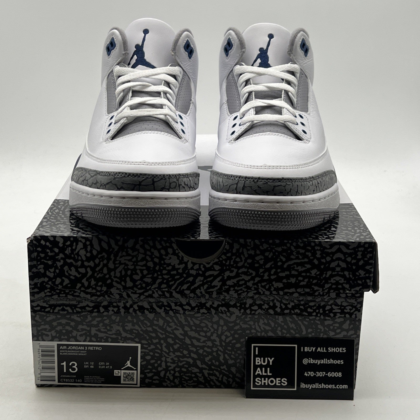 Size 13 - Air Jordan 3 Retro Midnight Navy (CT8533-140)