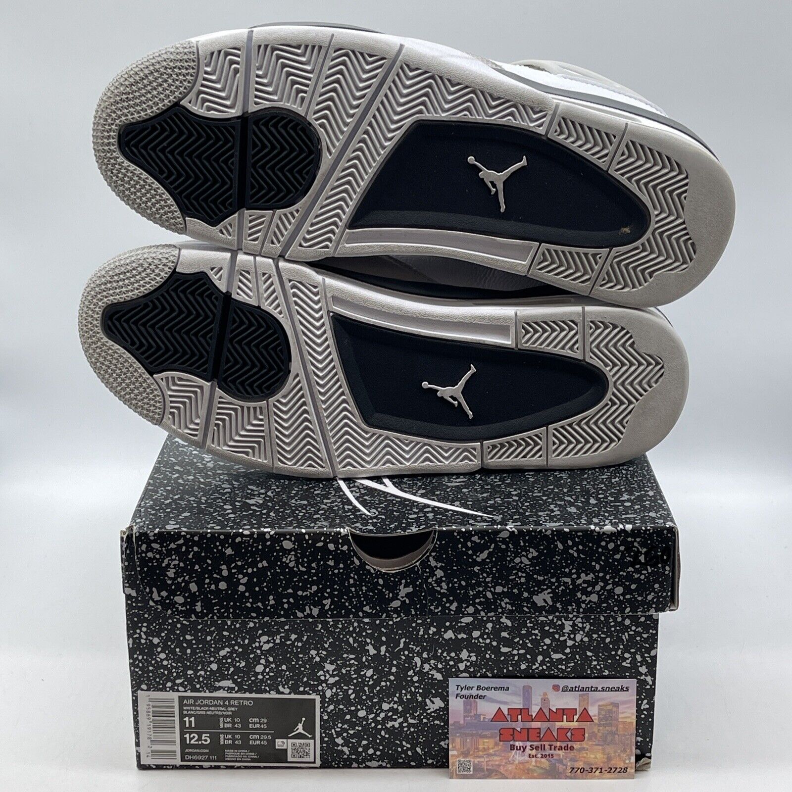 Size 11 - Jordan 4 Retro Mid Military Black White Leather (DH6927-111)