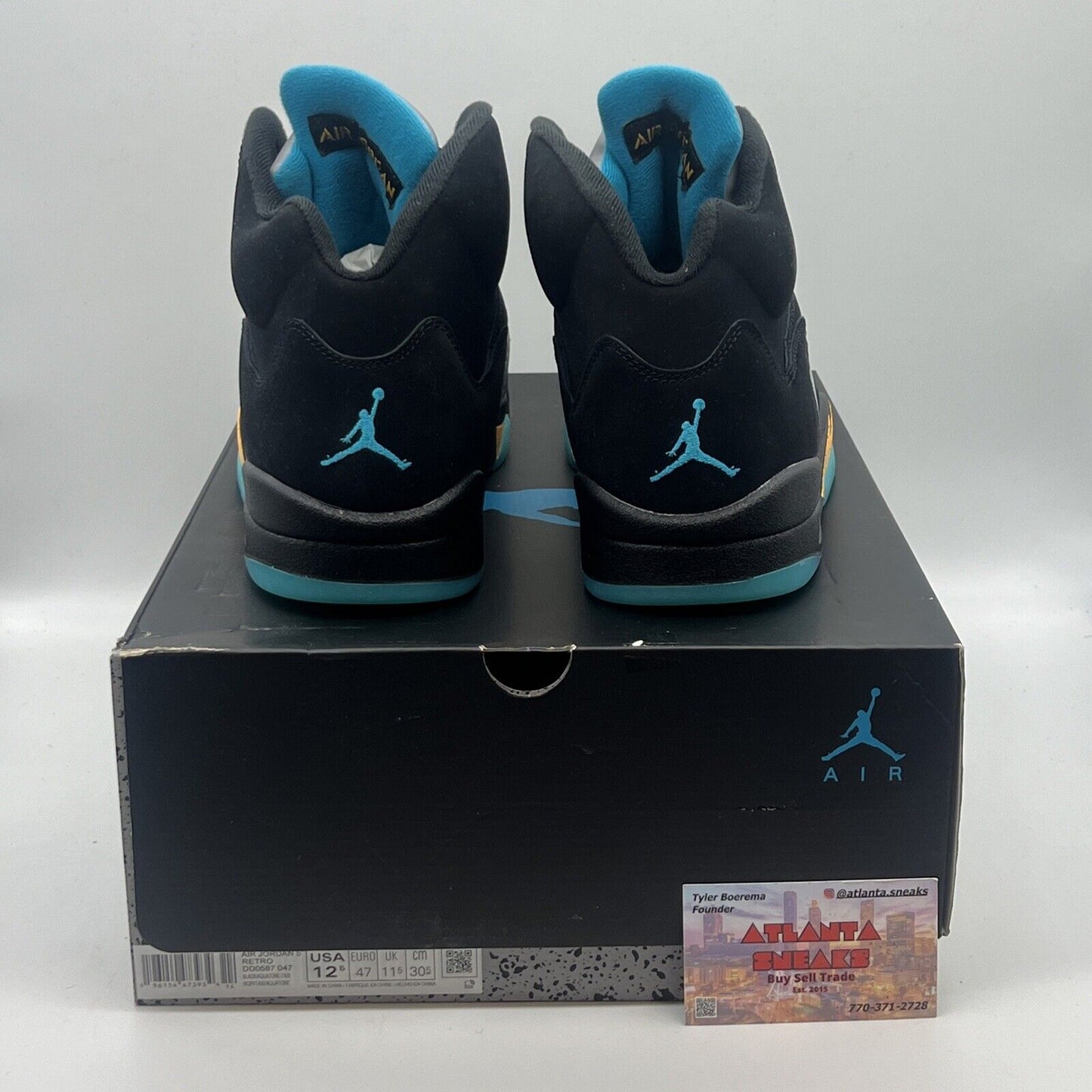 Size 12.5 - Jordan 5 Retro Mid Aqua Brand New Og All