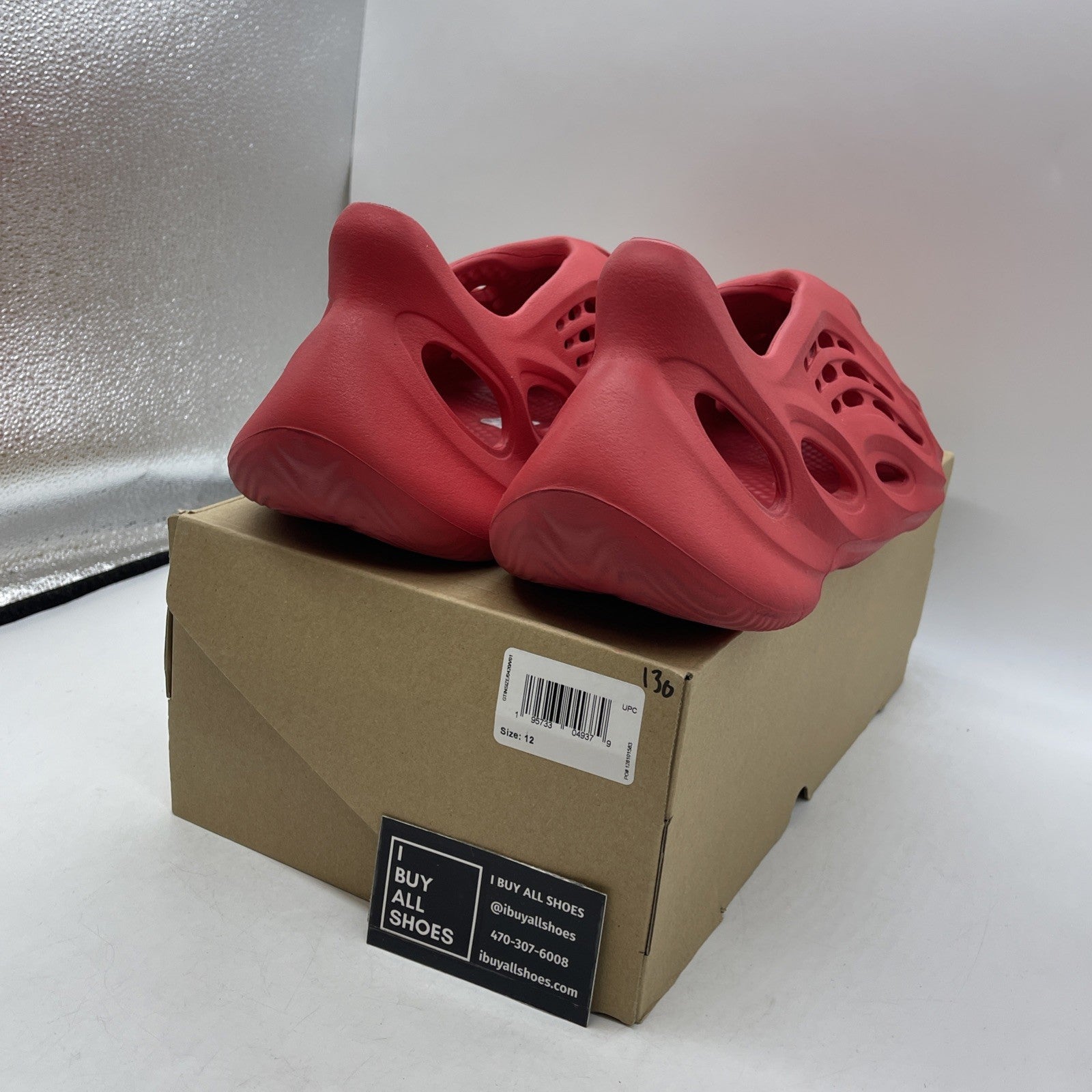 Size 12 - adidas Yeezy Foam Runner Vermillion (GW3355)