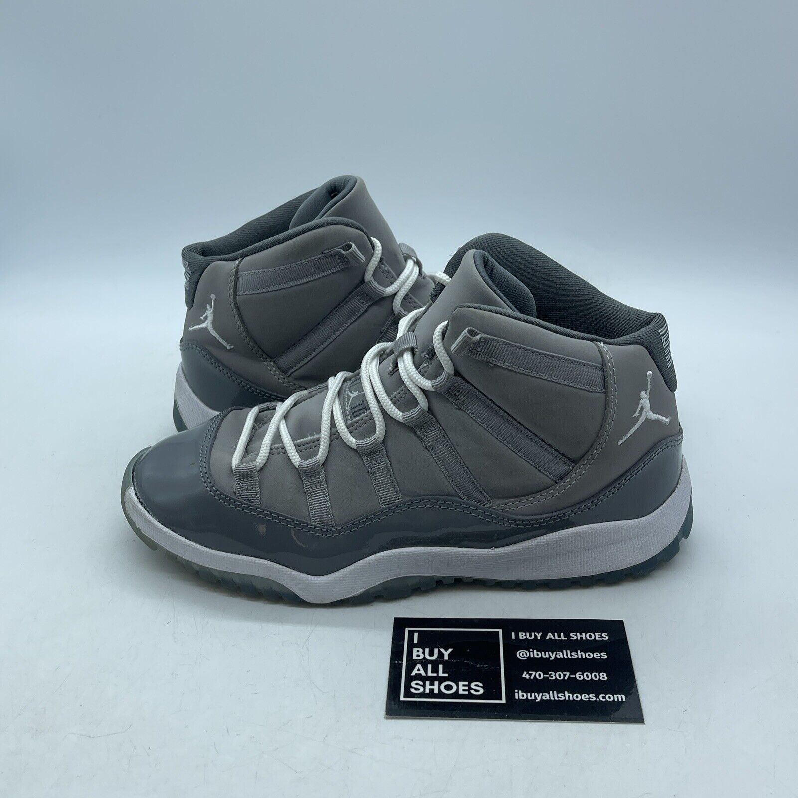 Size 3Y - (PS) - Jordan 11 Retro High Cool Grey White Suede Leather (378039-001)