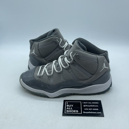 Size 3Y - (PS) - Jordan 11 Retro High Cool Grey White Suede Leather (378039-001)