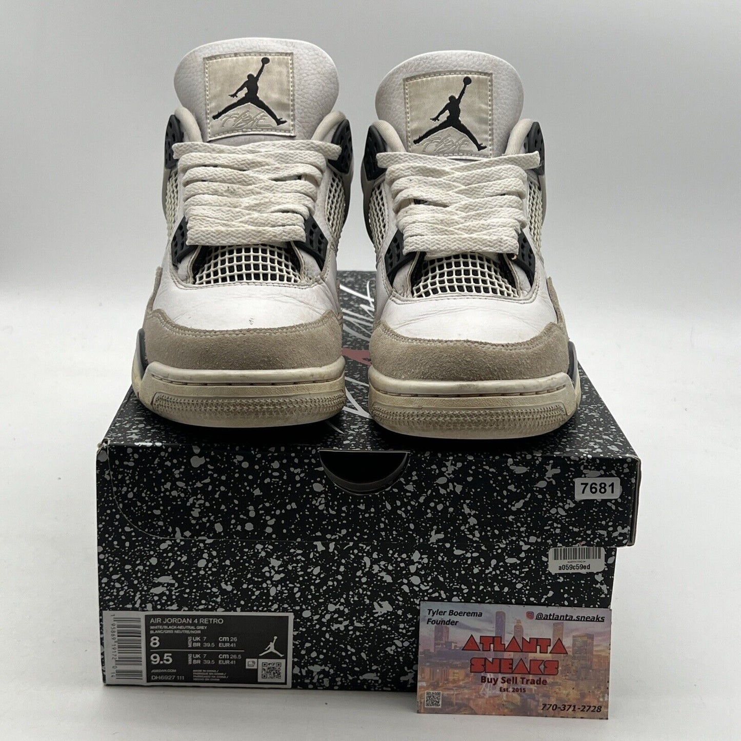 Size 8 - Air Jordan 4 Retro Mid Military Black (DH6927-111)