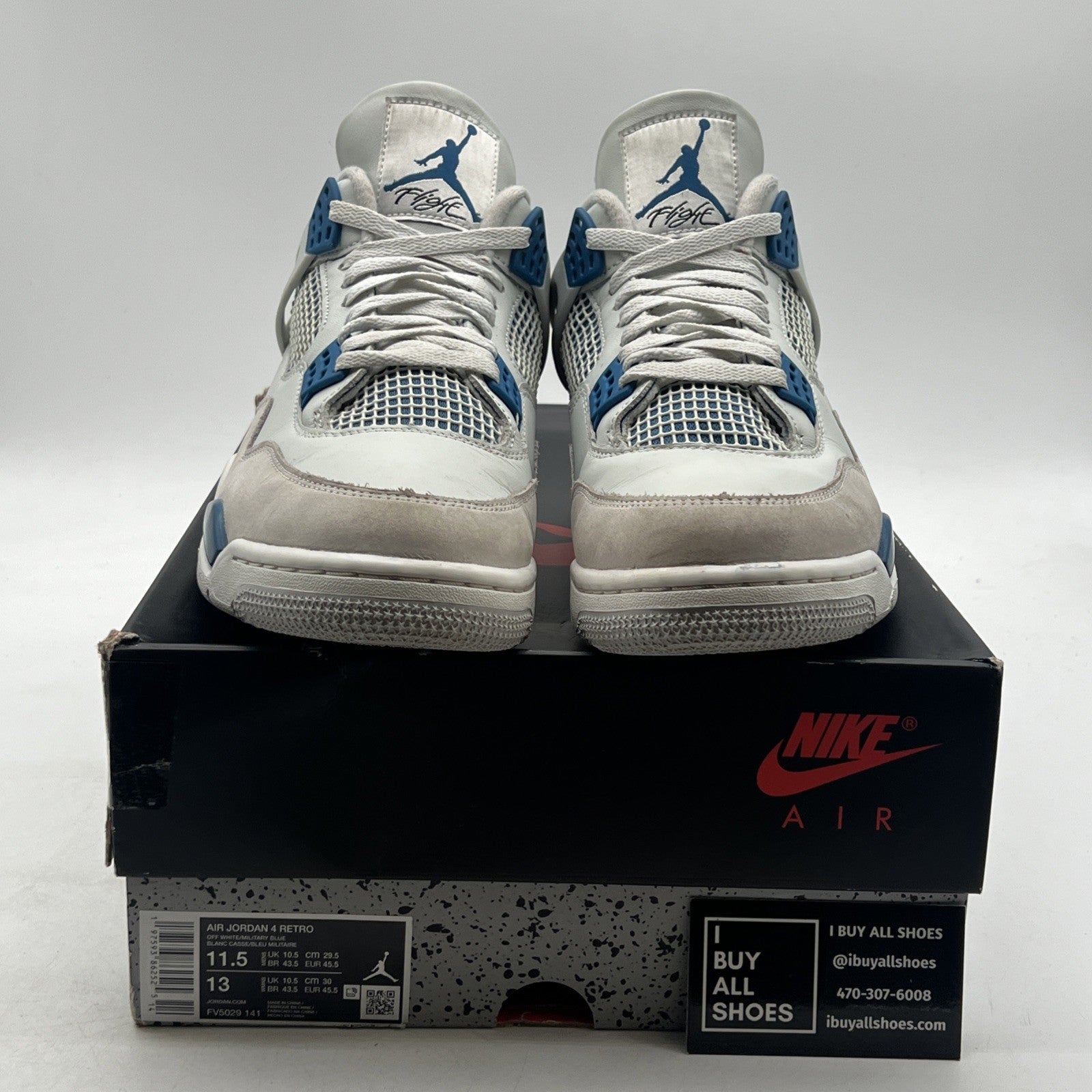 Size 11.5 - Air Jordan 4 Retro 2024 Military Blue (FV5029-141)