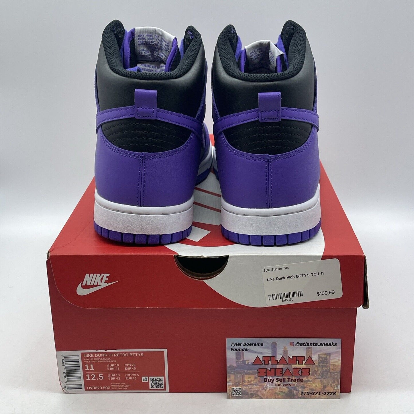 Size 11 - Nike Dunk High Psychic Purple Black White Leather (DV0829-500)