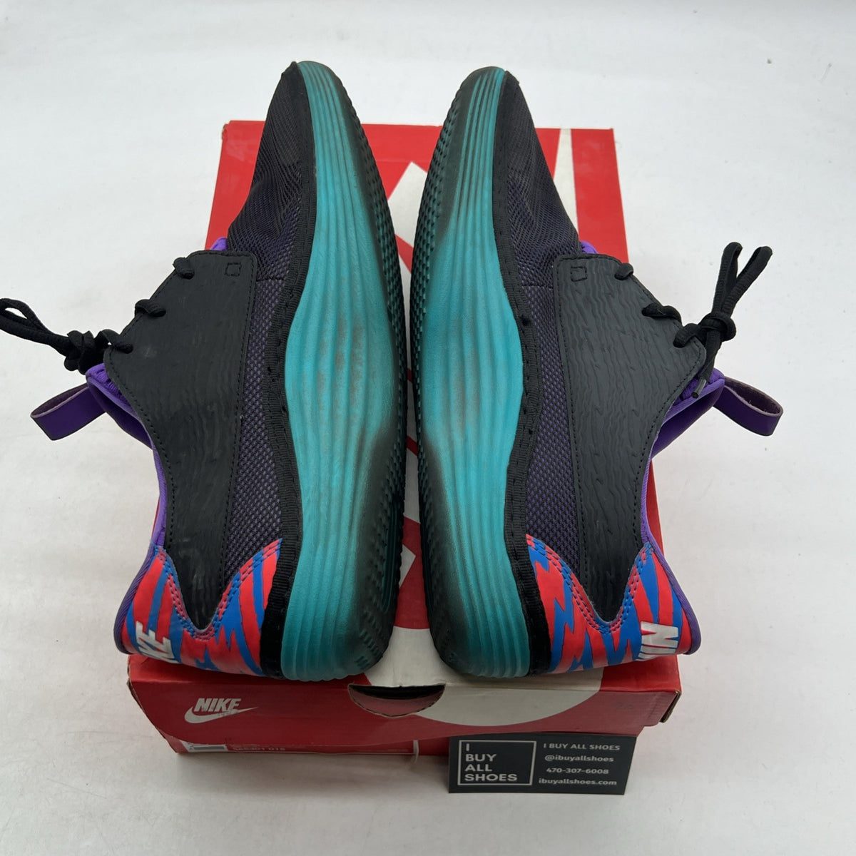 Size 11 - Nike Solarsoft Moccasin Black Turbo Green Purple (555301-015)