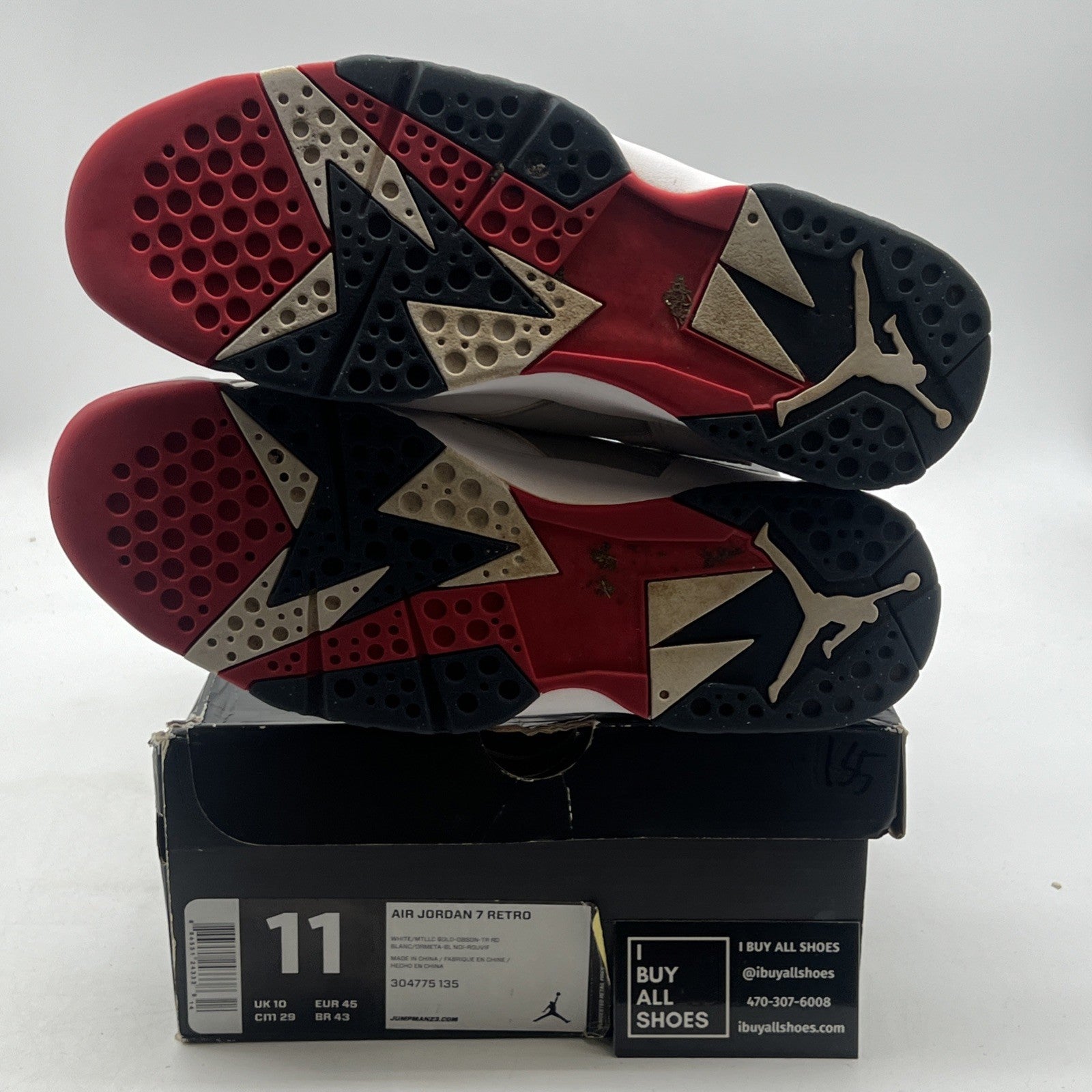 Size 11 - Air Jordan 7 Retro 2012 Olympic (304775-135)