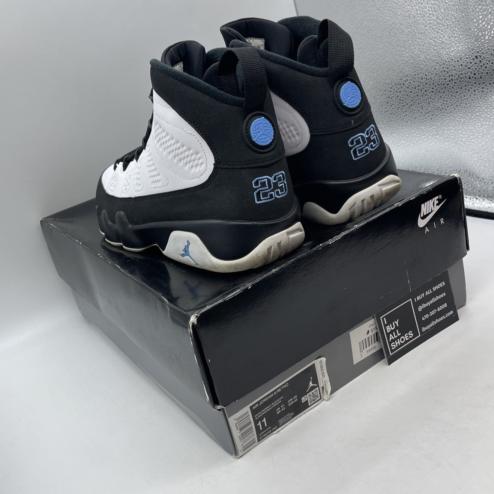 Size 11 - Air Jordan 9 Retro University Blue 2020 (CT8019-140)