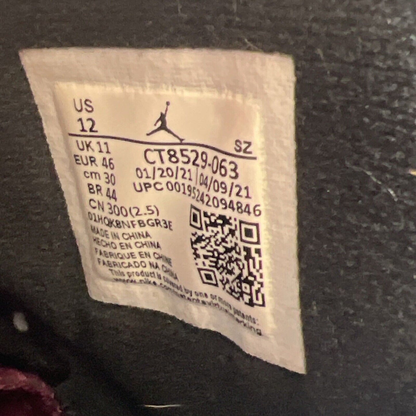 Size 12 - Air Jordan 6 Bordeaux (CT8529-063)