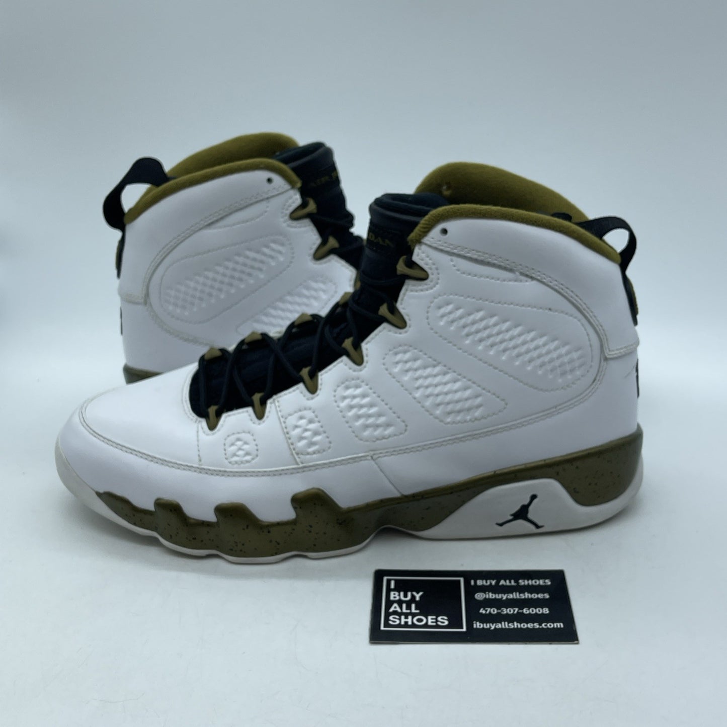 Size 11 - Air Jordan 9 Retro Statue White Green Leather (302370-109)