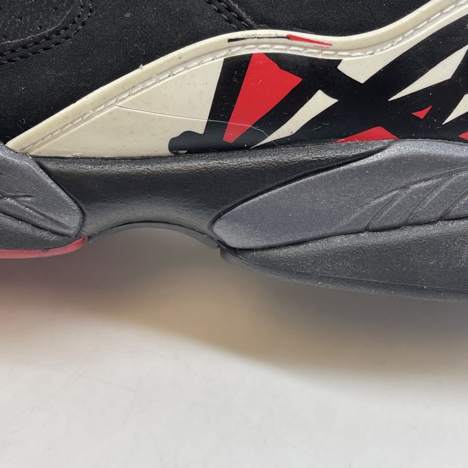 Size 13 - Air Jordan 8 Retro 2007 Playoff Black White Red Suede (305381-061)