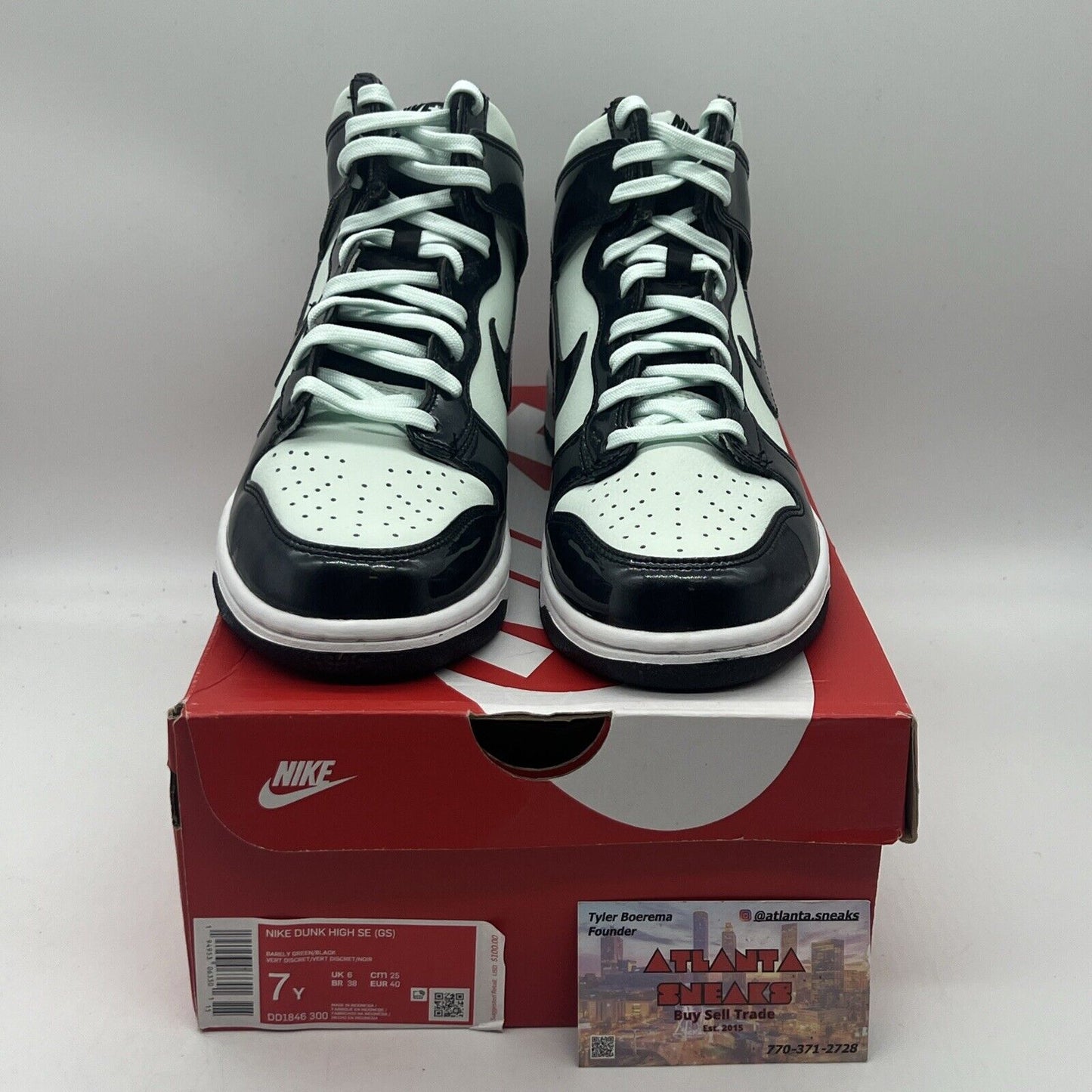 Size 7Y  - Nike Dunk SE High All Star 2021 Brand New Og All Black Mint White DS