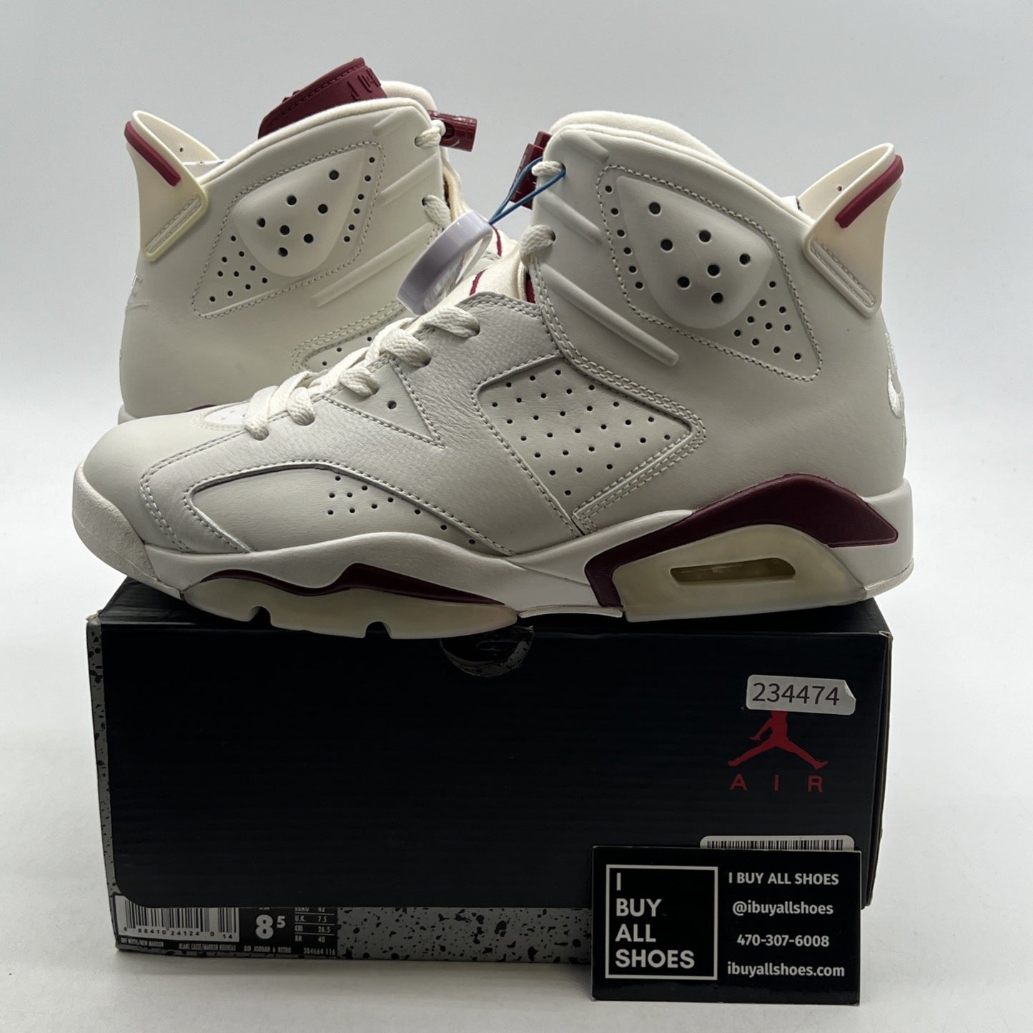 Size 8.5 - Air Jordan 6 Retro 2015 Maroon (384664-116)