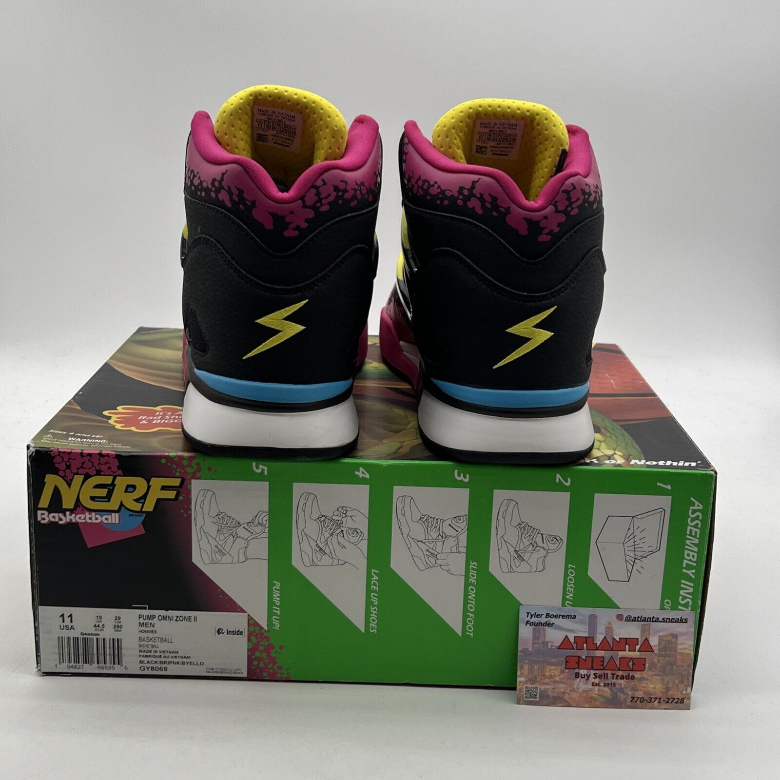 Size 11 - Reebok NERF x Pump Omni Zone 2 Backboard Breaker