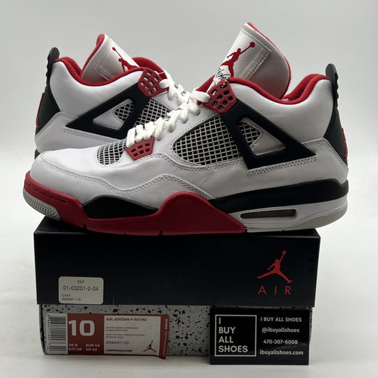 Size 10 - Air Jordan 4 Retro Fire Red 2012 (308497-110)